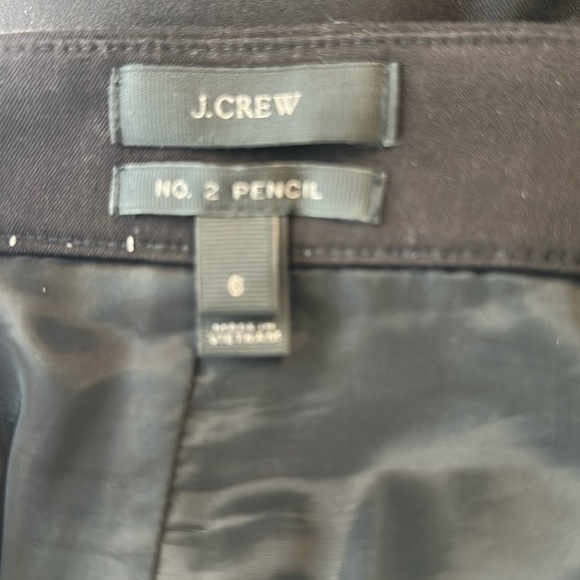 J Crew Fully Lined No. 2 Pencil Skirt, Black, Size 6, Cotton Blend, EUC - Picture 6 of 7